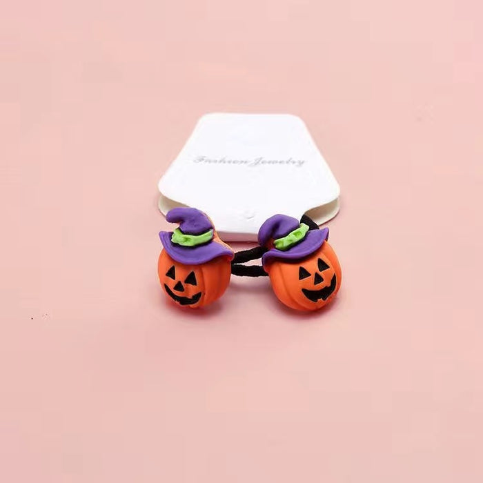 Wholesale Cute  pumpkin ghost children' s hair band Girls baby rubber band Girls hair accessories headband headdress suit