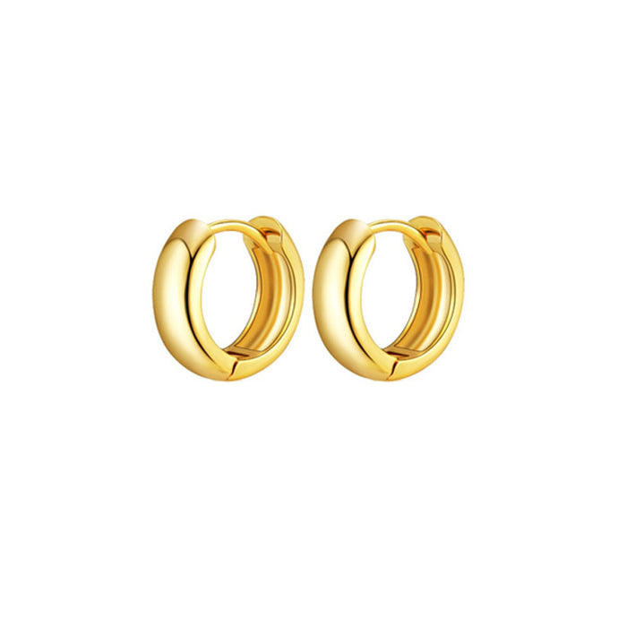 Wholesale Copper plated real gold exaggerated earrings with a high-end feel, trendy geometric earrings, and simple design