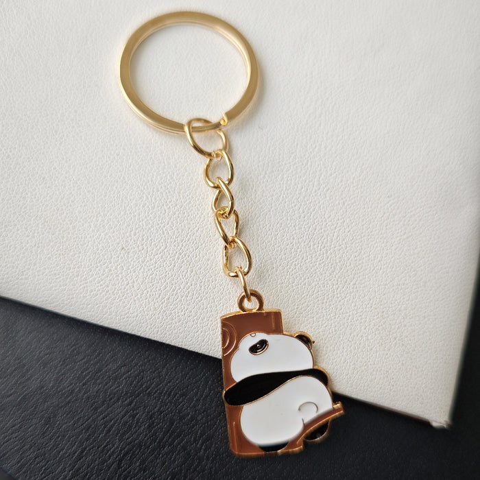 Wholesale Panda keychain  bag pendant  cartoon small gift key chain ornaments