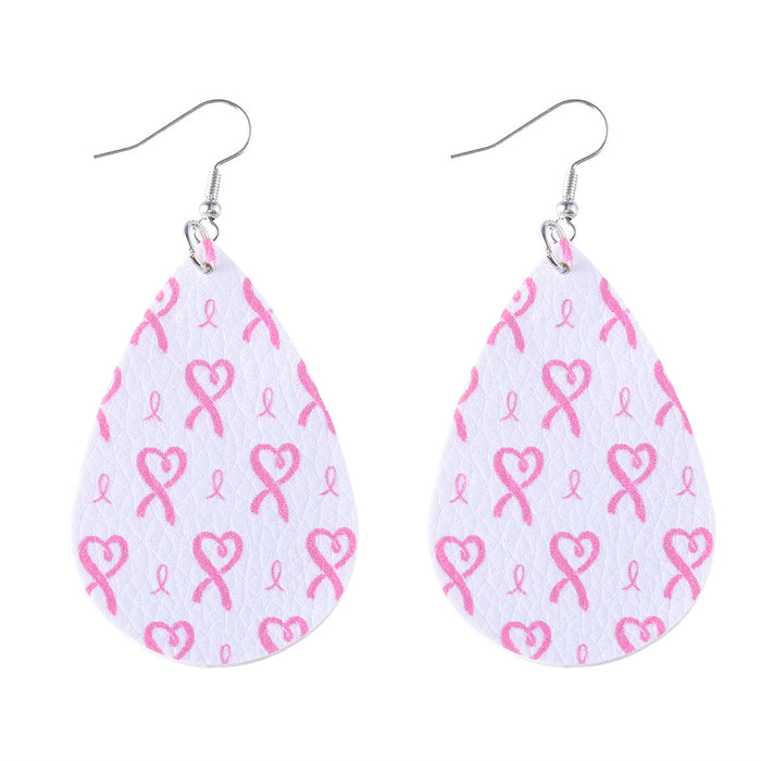 Wholesale Printed Water Drop Drop Earrings JDC-ES-ChuLian009