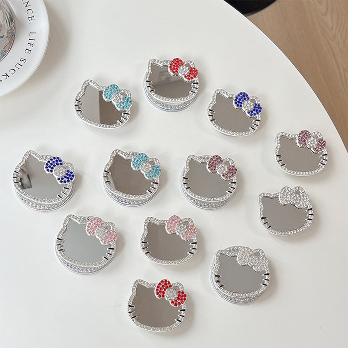Wholesale Rhinestone Glass Mirror Cat Phone Grips
