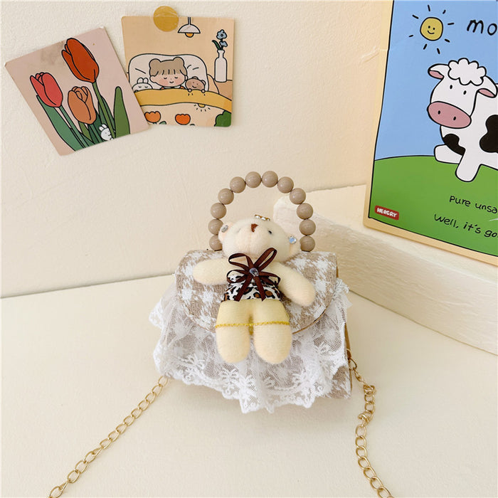 Wholesale Cotton and Linen Children's Cute Princess Chain Bag Coin Purse JDC-SD-YuanDuo094