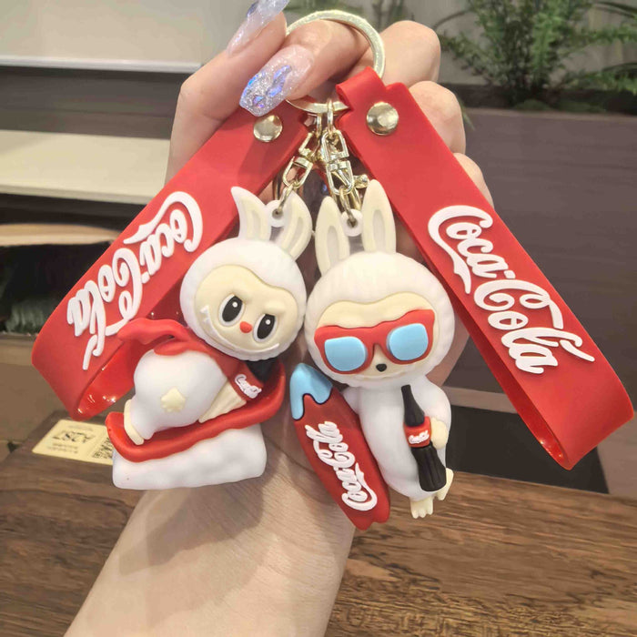 Wholesale Surfing Coke Little Lamb Keychain Little Lamb Doll Cute Schoolbag Pendant
