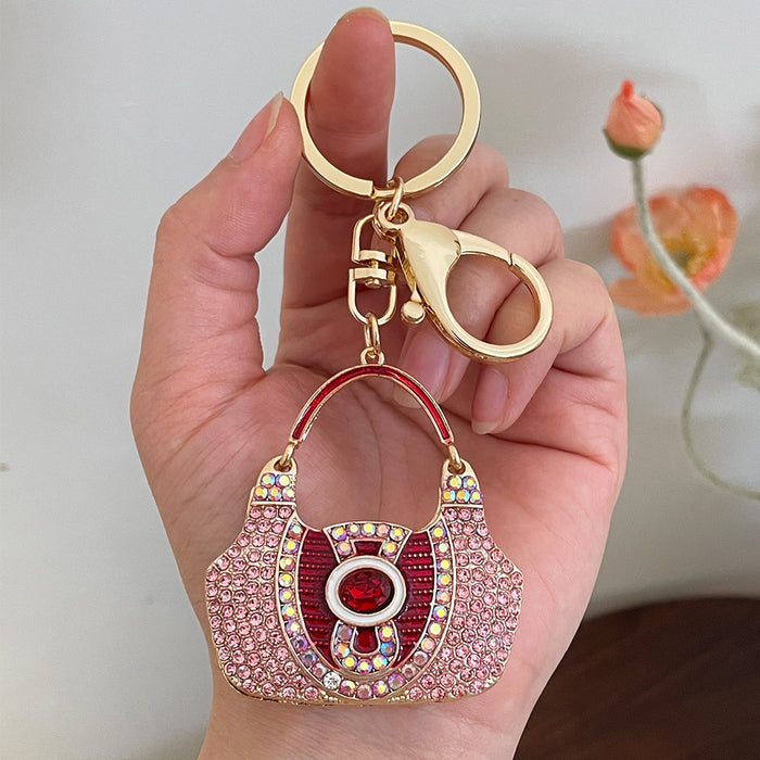 Wholesale Rhinestone Bag Alloy Keychain JDC-KC-CH006