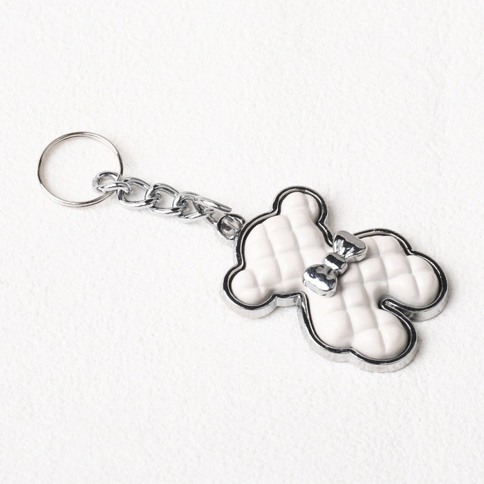 Wholesale Zinc Alloy Bow Tie Bear Keychain JDC-KC-ZhiC002