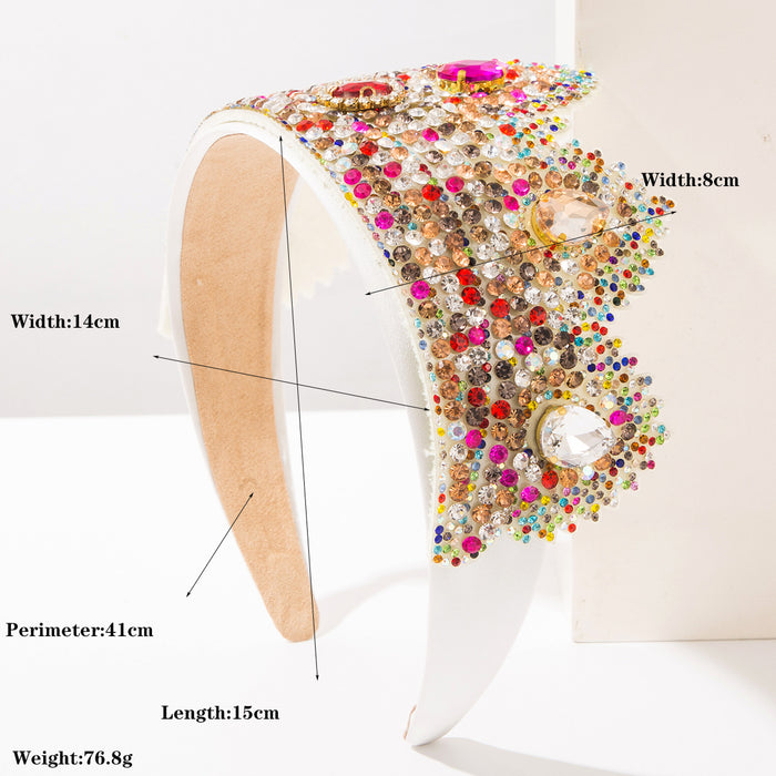 Wholesale French Vintage Rhinestone Crown Headband Hair Hoop