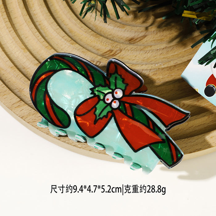 Wholesale Christmas PVC Hair Claw Clips Santa  Shark Cartoon Party Accessory Gift