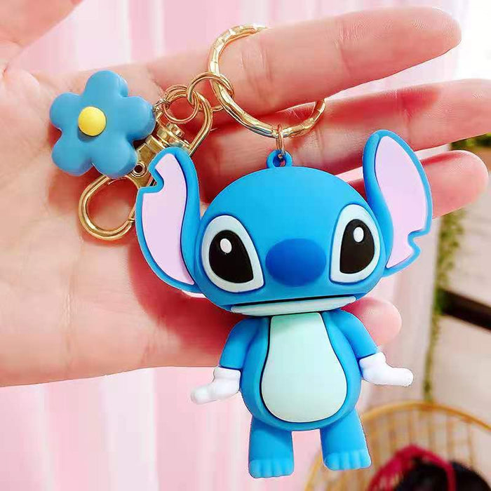 Wholesale  cartoon silicone key ring  accessories couple gifts