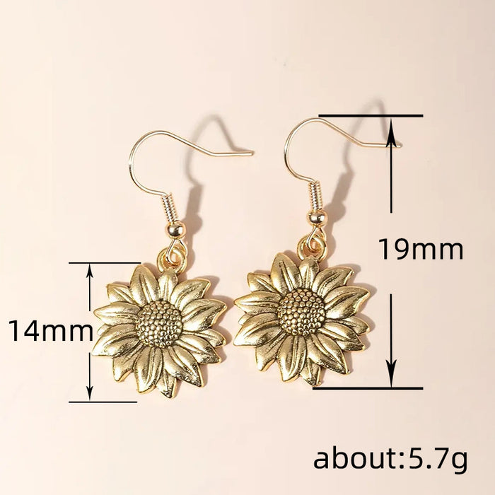 Wholesale sunflower high-grade elegant earrings new