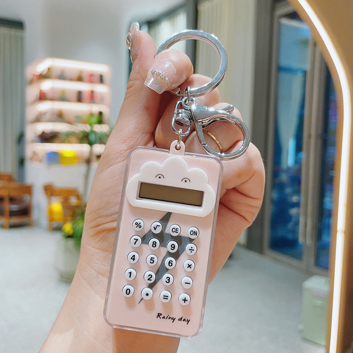 Wholesale Plastic Cartoon Lightning Calculator Keychain JDC-KC-ShuoT021