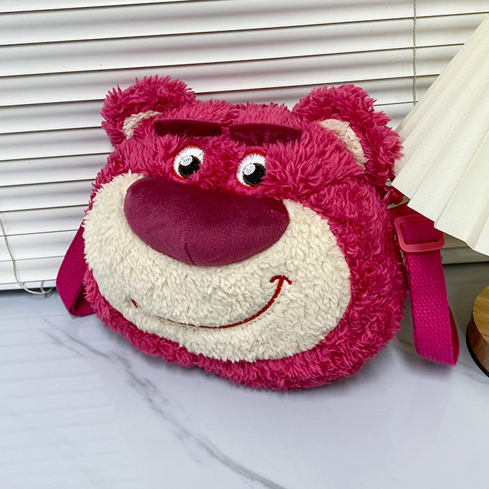 Wholesale Cute plush new cartoon furry shoulder bag, single shoulder crossbody bag