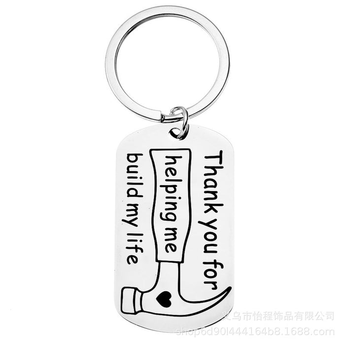 Wholesale Birthday Gift Father's Day Stainless Steel Keychain