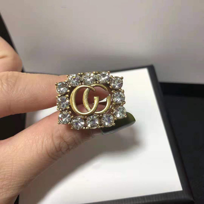 Wholesale Sparkling Diamond Black Gemstone Ring