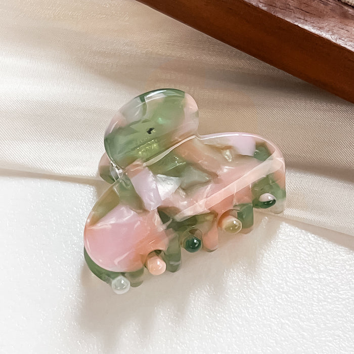Wholesale Acetate Hair Claw Clip French Vintage Floral Pattern Stylish Side Bang Clips