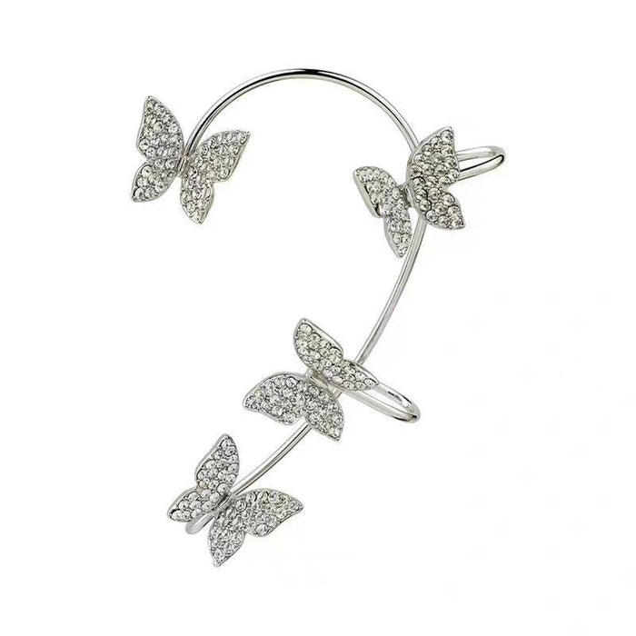 Wholesale Butterfly Ear Hanging Women's Temperament High End No Ear Hole Earrings Design Earrings