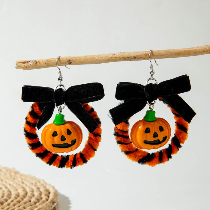 Wholesale  series pumpkin earrings y and funny personality sweet and cool festive atmosphere dark earrings