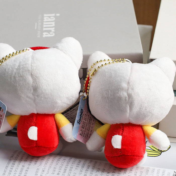 Wholesale Schoolbag Pendant Doll Cute  Cat Plush Doll Pendant Keychain