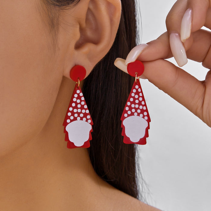 Wholesale Christmas series earrings Nutcracker  lights Christmas tree elk cane acrylic earrings