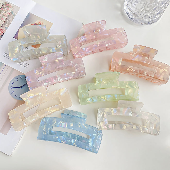 Wholesale Holographic Mermaid Hair Claw Clip Large PVC Women' s Hair Styling Accessory