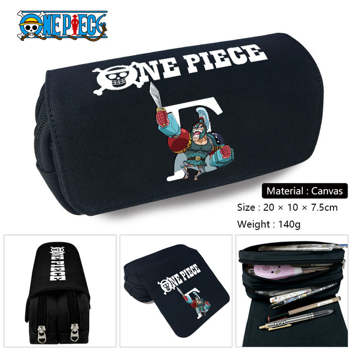 Wholesale Anime Canvas Pencil Case Multifunctional School Stationery Pouch For Students