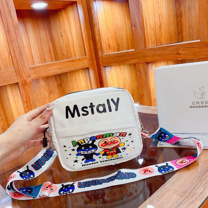 Wholesale Cartoon Bag Casual Crossbody Bag Student Kidsren' s Square Bag Niche Cute Pu Ladies Canvas Bag