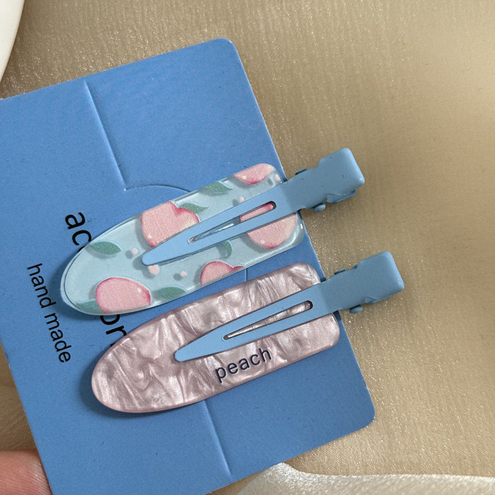 Wholesale 2-piece/set juice series hairpin clip seamless hairpin hair accessories glitter bangs clip