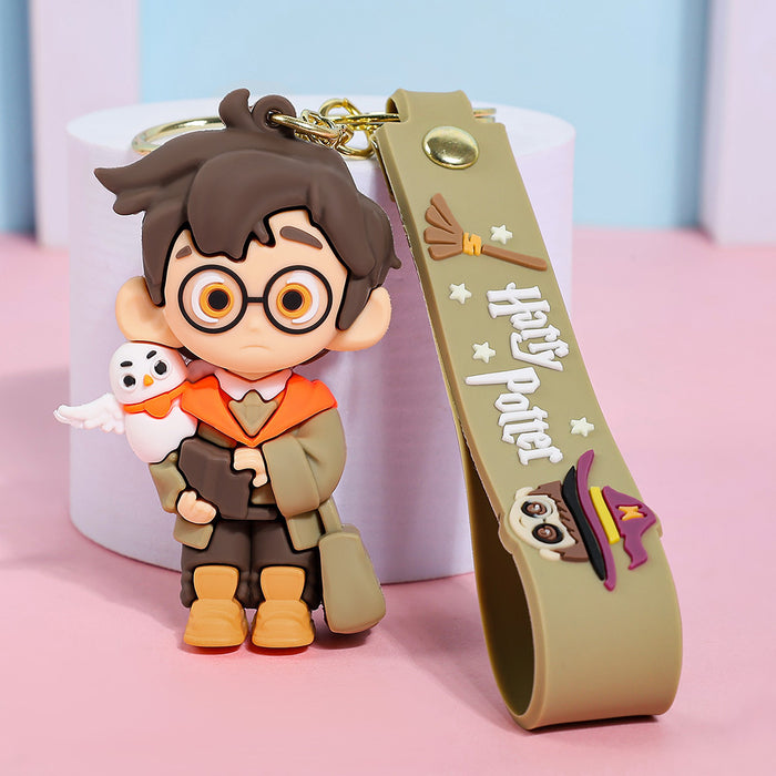 Wholesale 3pcs Silicone Cartoon Keychain Bag Charm Gift