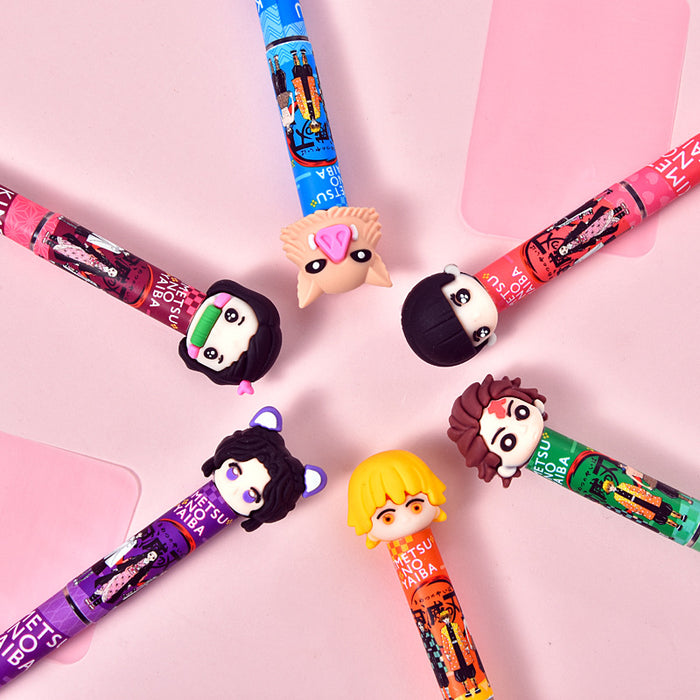 Wholesale Cartoon Student Gel Pen,  Cute Replaceable Core Straight Liquid Quick-Drying Ball Pen