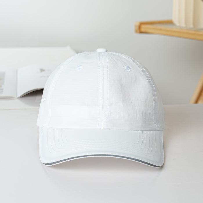Wholesale Quick drying waterproof baseball cap, casual duckbill cap, perforated breathable reflective cap