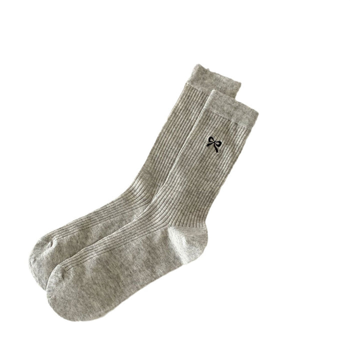 Wholesale Bow shaped mid tube socks, breathable mesh socks, ballet style pile socks, sweat absorbing socks