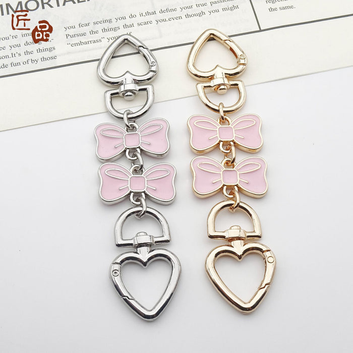 Wholesale Bowknot extension chain bag strap Keychains