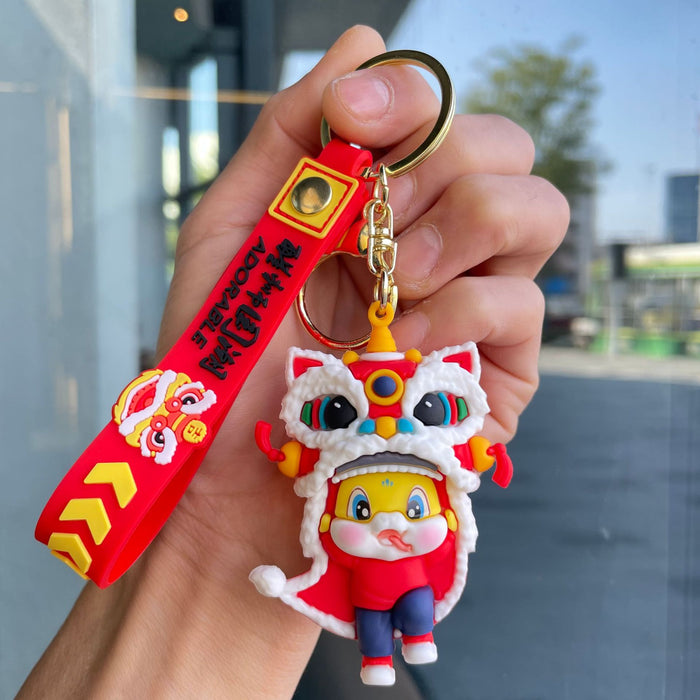 Wholesale Couple keychain, handbag pendant, car keychain, doll machine, small gift