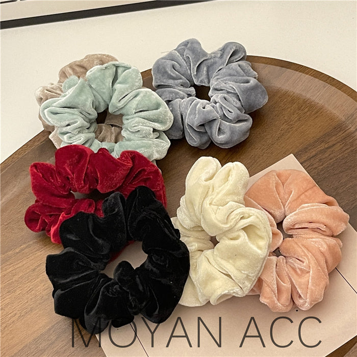 Wholesale Bowel Hair Ring Black Rubber  Hair Accessories Cream Style Headwear