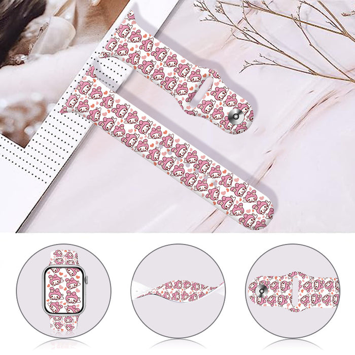 Wholesale Printed Silicone Watch Strap Wrist Strap JDC-WD-NuoQi057