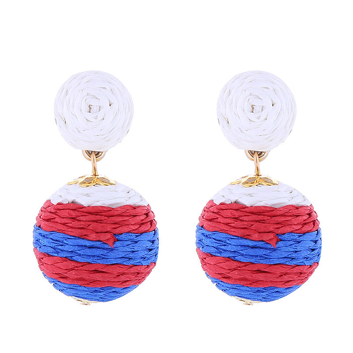 Wholesale Independence Day Earrings JDC-ES-ChouTteng012