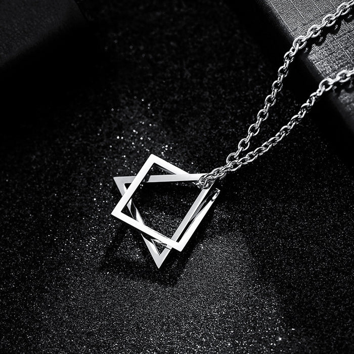 Wholesale Triangle Pendant Stainless Steel Necklace JDC-NE-LiL006