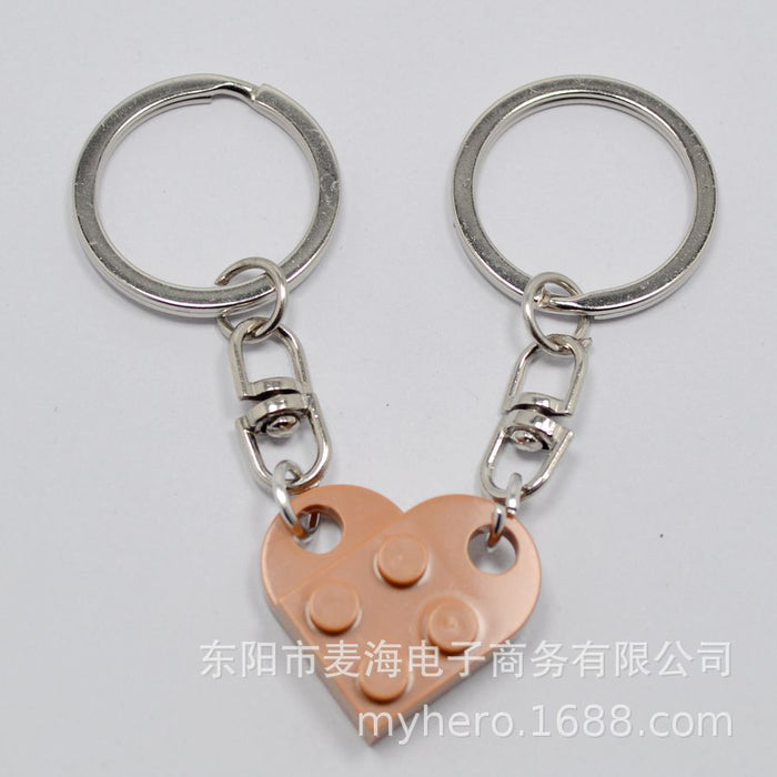 Wholesale Love Building Blocks Plastic Keychain JDC-KC-Maih001