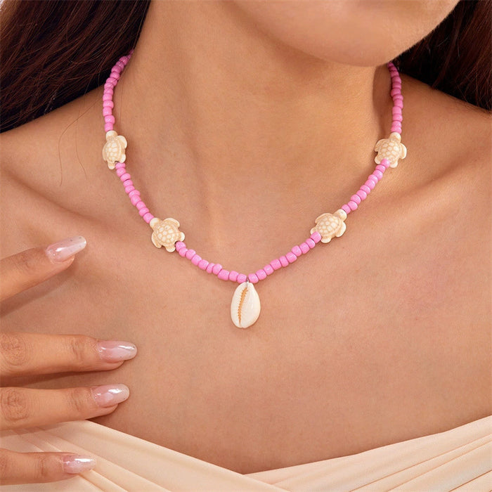 Wholesale Natural Shell Necklace Women Beaded Light Luxury Necklace Bohemian Niche Design