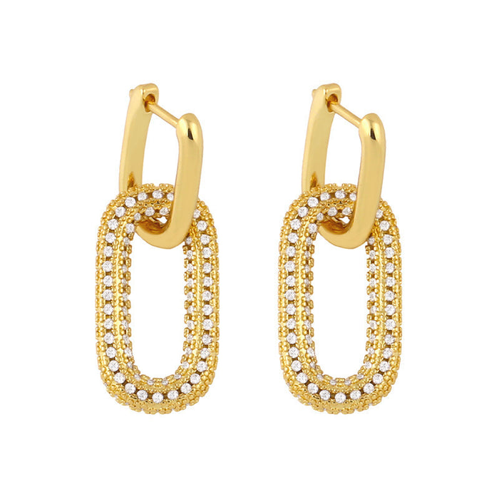 Wholesale Punk Rock Heavy Industry Diamond Geometric Choker Collarbone Necklace set