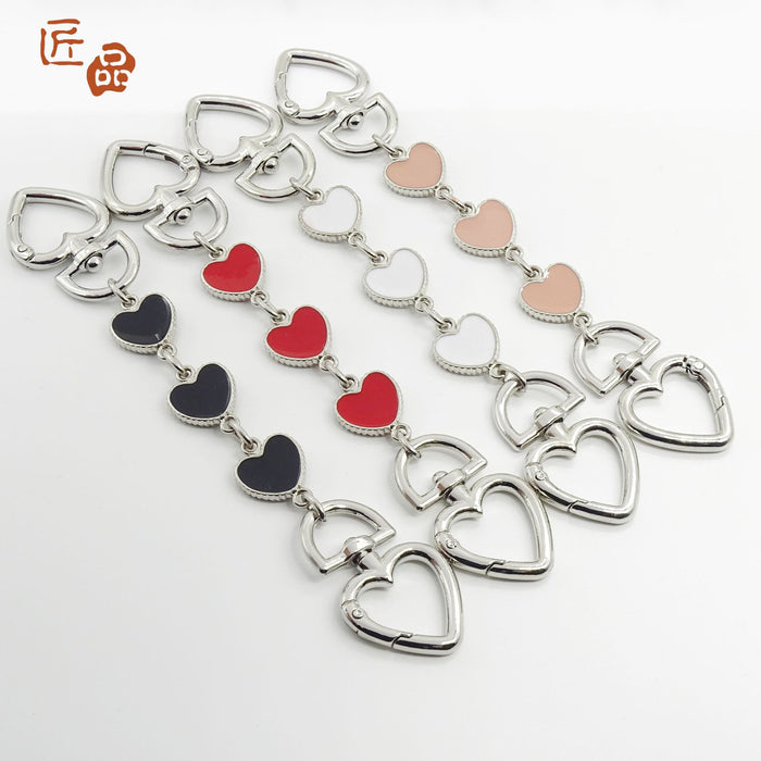 Wholesale Heart-shaped chain accessory bag strap Keychains