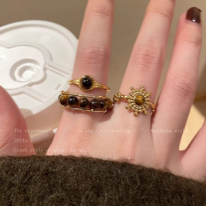 Wholesale Simple ring temperament retro light luxury niche versatile ring