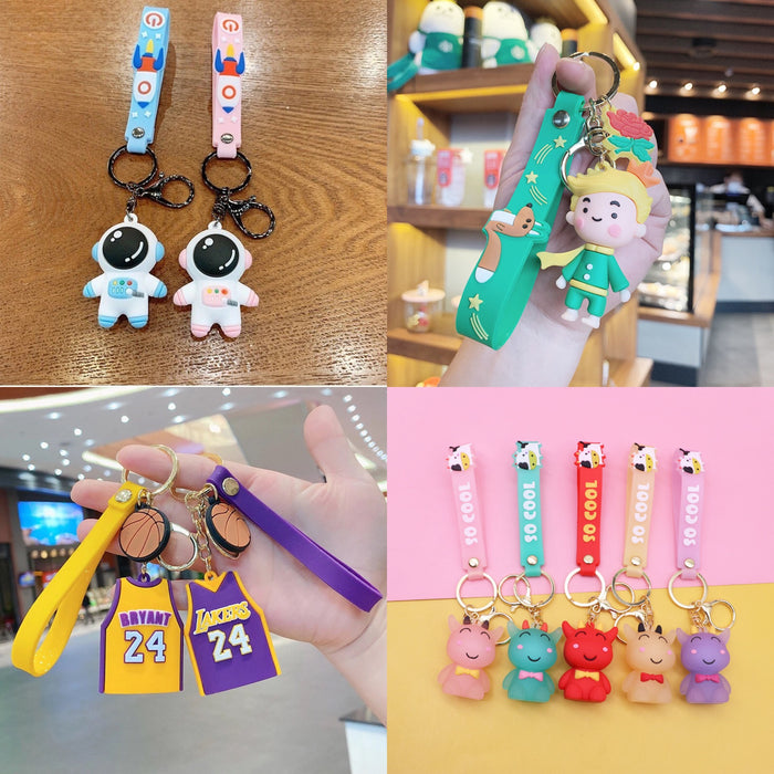 Wholesale Cartoon  Keychain Pendant Cute pvc Accessories