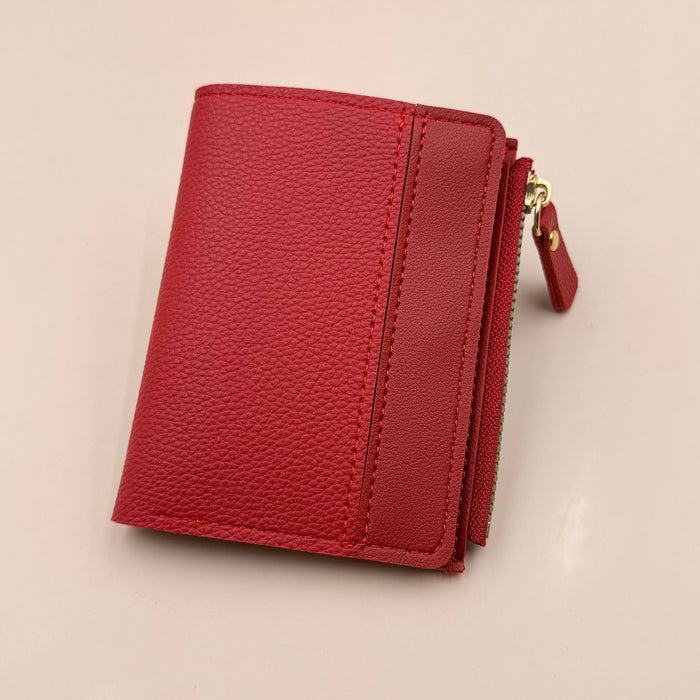 Wholesale Trendy Women' s Large PU Wallet Card Holder with Zipper Coin Purse Boutique MOQ;2