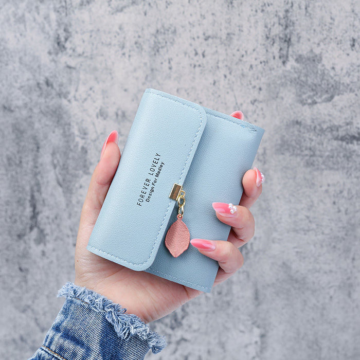 Wholesale Ancient Style Compact PU Wallet for Girls Light Pink Printing Card Holder MOQ≥3