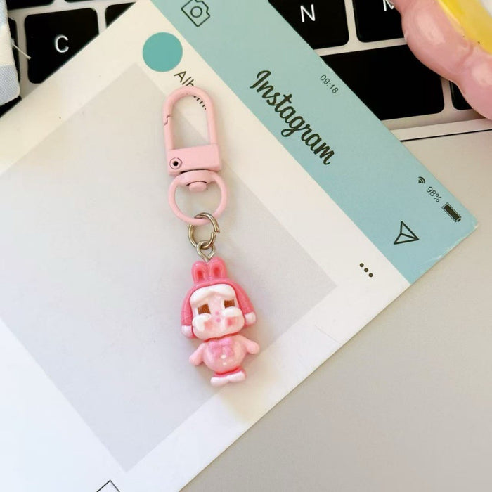 Wholesale Cartoon Resin Keychain Blue Skirt Cute Bag Charm Gift