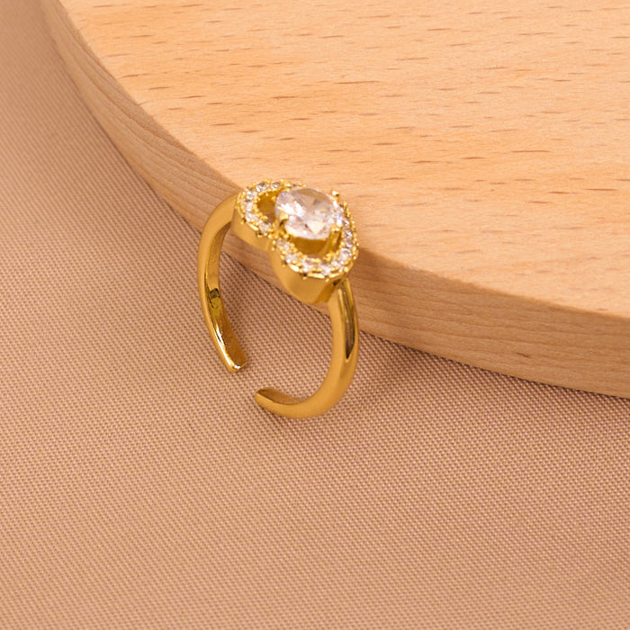 Wholesale Open ring with micro-set zircon