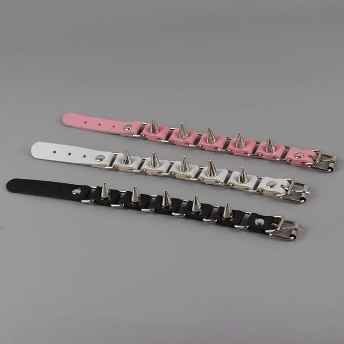 Wholesale Punk Rivet Dark High Beauty Value Leather Bracelet