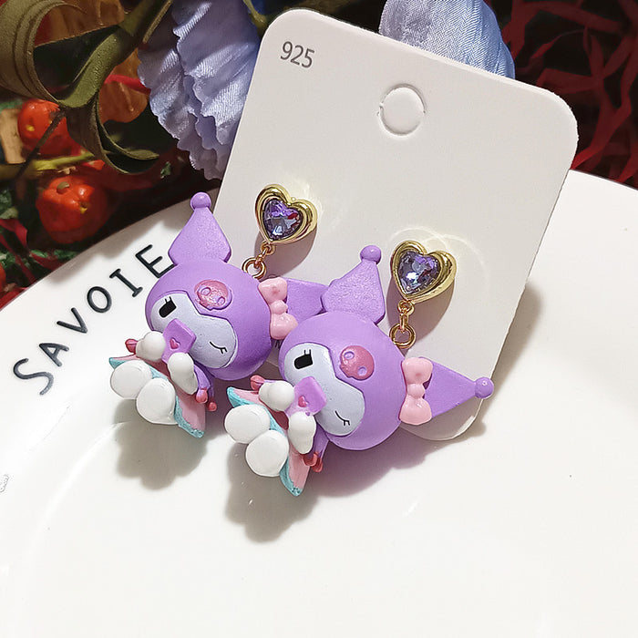 Wholesale Cute Cartoon Resin Earrings JDC-ES-Xiaox002