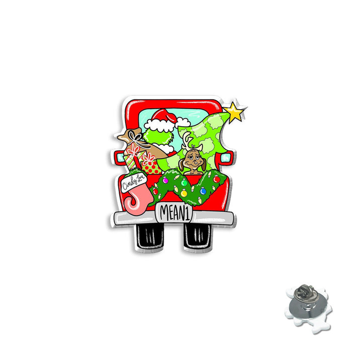 Wholesale Cartoon Christmas series brooch badge personality resin collar pin