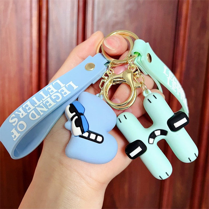 Wholesale PVC Alphabet Keychain JDC-KC-JBao002
